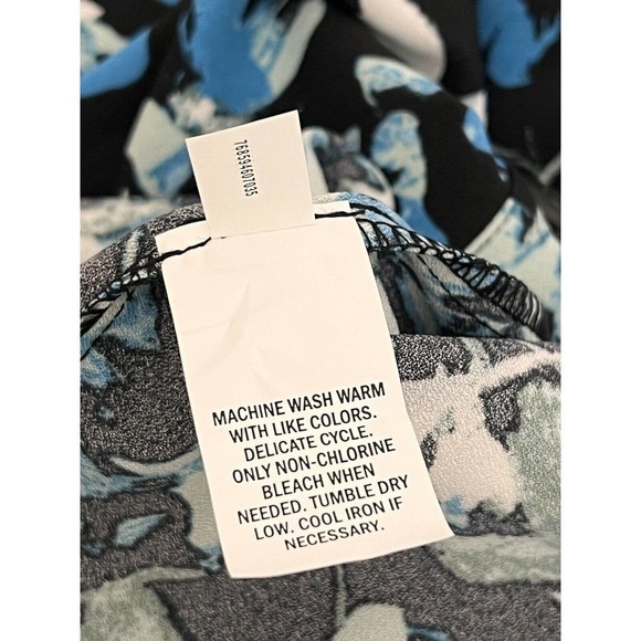 Ophelia Roe Floral Button Front Puff Short Sleeves Midi Dress Size L - Picture 7 of 16